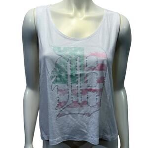 PINK Victoria's Secret Detroit Tigers American Flag Tank Top Crop White Large VS